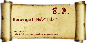 Besenyei Máté névjegykártya